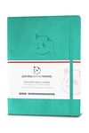 Panda Planner Weekly Turquoise - Productivity & Happiness- 1 Year Planner - 8.5 x 11" - Softcover - Weekly Layout, Calendar, Journal, Daily Gratitude, Personal Organizer: All-in-1! Guaranteed