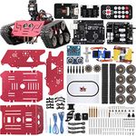 ELEGOO Roboy Toy Tank Robotic Car Kit Compatible with Arduino, Intelligent Robot Toys for Kids Boys and Girls 8+, Line Tracking, Ultrasonic Sensor, Educational STEM Kits Toy