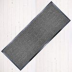 TrendMakers Dirt Stopper Door Mat Carpet Runner 60cm x 160cm Grey/Black.With Non-Slip Back Rubber Doormat