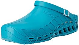 Scholl Unisex's Evo Medical Professional Clog, Grey, Emerald, 8/9 UK