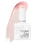 Mylee 5 in 1 Builder Base Strengthening Gel 15ml, UV/LED Nail Polish Coat for Hard Strong Nails Tips & Extensions, For Nail Art Decoration, Decals & Jewels, Professional Manicure Repair (Light Pink)