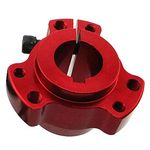 DJ-Motor Red 1" 25mm Bore with 1/4" Keyway Lightened Billet Aluminum Rear Wheel Hubs for Go Kart Drift Trike