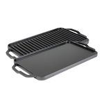 Lodge Cast Iron Chef Collection Rectangular Reversible Grill & Griddle - 20 in x 10 in