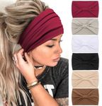 Tobeffect Headbands for Women African Boho Wide Knotted Head Wraps Turbans