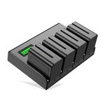 Powerextra 4 Pack 8800mAh Batteries and 4-Channel Charger for Sony NP-F970, NP-F960, NP-F950, NP-F930, NP-F770, NP-F750, NP-F570, NP-F550