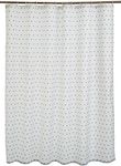 amazon basics Polyester Squares Shower Curtain with Hooks - 72 x 72 inch, Blue(Washable)