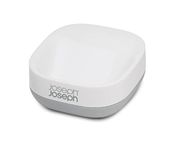 Joseph Joseph Bathroom Slim, Compact, Soap Dish Holder with non-slip base - White/Grey, 2