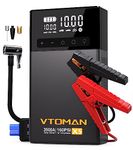 VTOMAN X5 Jump Starter with Air Compressor, 3500A Portable Car Starter Grey