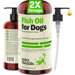 Deley Naturals Fish Oil for Dogs 2X Omega - Icelandic Fish Oil for Dogs - Dog Supplements with Omega 3 6 9 for Skin and Immunity - Vitamins and Supplements High EPA & DHA for Optimal Wellness - 473ml