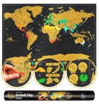 Luckies Scratch Map | Travel Map & Scratch Off World Map | X-Large Scratch Map | World Map Scratch Off Map | Travel Map To Scratch Off Travels | World Map Scratch Off Deluxe