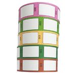 Roll Tickets 1-1000 Blank Coloured, Numbered (10)