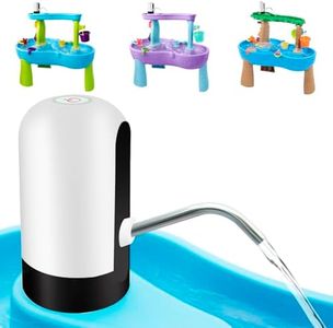 Water Table Pump: 3 Hours of Non-Stop Work Fun for Kids Battery Powered Water Outdoor Pump for Water Table White