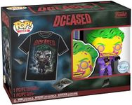 Funko POP! & Tee: DC - Joker CC - Small - (S) - T-Shirt - Clothes with Collectable Vinyl Figure - Gift Idea - Toys and Short Sleeve Top for Adults Unisex Men and Women - Official Merchandise