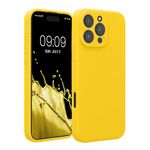 kwmobile Case Compatible with Apple iPhone 16 Pro Max Case - Slim TPU Silicone Phone Cover - Soft Touch Finish - Radiant Yellow