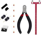 DEERACE Bow String Nocking Points Set – T Square Ruler with Plier for Recurve and Compound Bowstring Accessories (B Set, Red)