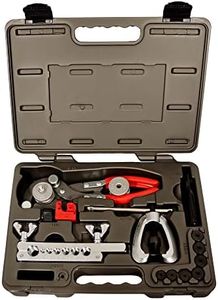 4LIFETIMELINES Master Brake Line Tubing Flare Tool for Single, Double (SAE) Flares, & Bubble (ISO) Flares - includes Tubing Bender, Cutter, and Reamer Tool