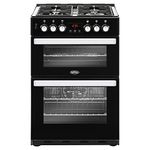 Belling Cookcentre 60DF 60cm Double Oven Dual Fuel Cooker - Black