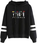 MINIDORA Friends Hoodie For Women Trendy Pullover Long Sleeves Sweatshirt Gift For Friends XXL,Black Umbrella B