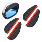 Wing Mirror Rain Deflector, 2Pair Car Mirror Rain Protector Universal Car Side Mirror Rain Guards, Carbon Fiber Mirror Covers Cap, Smoke Guard Rear View Mirror Protector for Cars, SUV, Trucks