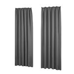 Deconovo Super Soft Window Treatment Thermal Insulated Curtains Blackout Curtains Pencil Pleat Curtains for Boys bedroom Light Grey W55 x L96 Inch 2 Panels