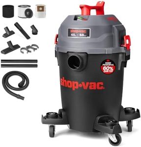 Shop-Vac 6 Gallon Ultra Quiet Shop Vacuum Wet and Dry, 4.5HP Powerful Suction Wet/Dry Vacuum with Attachments, 1-7/8 in. x 7 Ft Hose, 15 Ft Cord, Ideal for Jobsite, Garage, Workshop & Home, 5430541