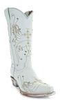 Soto Boots Women's Wedding Cowgirl Boots M50040 White Size: 6