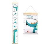 Outivity Height Chart for Kids Wall Hanging Growth Chart Removable Canvas and Wood Measuring Ruler for Baby Girls Boys Toddler Bedroom Nursery Wall Decoration