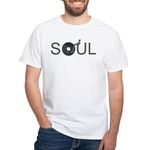 CafePress Soul Music Vinyl White T Shirt Men's Traditional Fit White Casual Tshirt