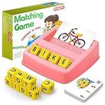 HahaGift Learning Toys for 2 3 4 Year Olds kids Gifts, Educational Toys for 3 4 5 Year Olds, Match Spelling Game Kids Toys age 3 4 5 Letter Spelling and Reading Montessori Toys for 2 3 Year Olds