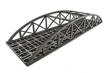 War World Scenics Double Track Grey High Detail MDF Bowstring Bridge 560mm – OO/HO Gauge Scale Model Railway Diorama Modelling Layout Scenery Landscape Rail Structure