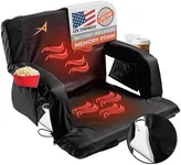 ACELETIQS Stadium Seats for Bleachers with Back Support – USB Battery Included - Upgraded 3 Levels of Heat - Foldable Chair - Cushioned, 4 Pockets, Cup Holder - Camping, Games (Double Heated 26")