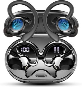 Matast Auriculares Inalambricos Deportivos, 2025 Auriculares Bluetooth 5.4 HiFi Estéreo con 4 HD Mic, 50H Cascos Inalambricos Bluetooth con Cancelacion Ruido ENC, Pantalla LED, IP7 Impermeable Cascos