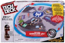 Tech Deck, Shredline 360 Motorized Skate Park, X-Connect Creator, Customizable and Buildable Turntable Ramp Set with Exclusive Fingerboard, Kids Toy for Boys and Girls Ages 6 and up