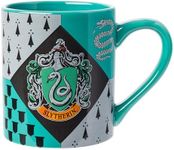 Silver Buffalo Harry Potter Hogwarts Slytherin House Crest Ceramic Mug, 14 Ounces