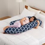 Wakefit Pregnancy Pillow | 3 Month Warranty | G-Shape, Maternity Pillows for Pregnancy Sleeping, Pregnancy Pillow for Women, Maternity Pillow with Ergonomic Design, Washable Cotton Cover - Kiko