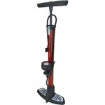 Faithfull FAIAUHPUMP High Pressure Floor Bike Pump with non slip foot plate includes additional adapators and clips for storage. Max 160psi