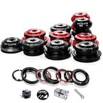 BUCKLOS 1-1/8 Bike Headset MTB Threadless 34 44 44-50.6 44-55 44-56 41.8-52mm, Straight Tapered Tube Mountain Bikes Road Bicycle Double Sealed Bearings Headsets, for Frame Fork Star Nut