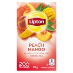 Lipton Peach & Mango White Tea - 20 Count (Pack of 1), Caffeinated