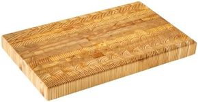 Larch Wood Canada End Grain Small Cutting Board, Standard Line, Handcrafted for Professional Chefs & Home Cooking, 17-3/4" x 11" x 1-1/2"