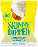 SkinnyDipped Lemon Bliss Almonds, Mini Snack Packs, Chocolate Covered Almonds, Low Sugar, Gluten Free, Healthy Snack, 24 Count
