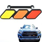 Boigoo Cars Front Grille Trims - Grill Badge Emblem, Truck Label Decoration Accessories, Yellow Orange Red 3-Color Beautiful Style…