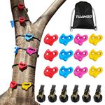 Tuahoo Gym Backyard Ninja Tree Climbers Climbing Holds for Kids and Adults Ninja Obstacle Course Slackline Training Equipment