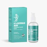 BAKE 8% Glycolic Acid Serum with AHA BHA & Lactic Acid | Improve Uneven Skin Tone, Pigmentation Solution, Unclogs Pores, Reduces Blackheads | Overnight Peeling Serum | For Women & Men | 30ml