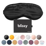 Blissy Silk Sleep Mask - Silk Eye Sleeping Mask for Women & Men for Total Blackout - Silk Eye Mask - 100% Pure Mulberry Silk, 22 Momme 6a Fibers - Blindfold Silk Sleep Mask Side Sleeper Eye Cover