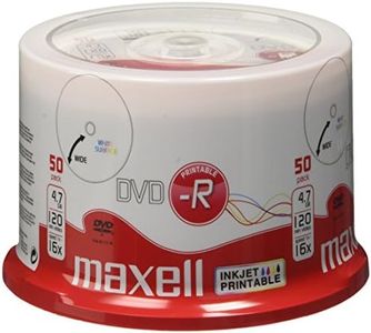 DVD-R vergini 275701 Maxell full printable stampabili 16X, 4,7GB in campana da 50 pezzi
