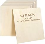 LotFancy Basswood Sheets, 12 Pack, 