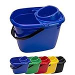 Professional 14L Mop Bucket with Wringer (Blue) Colour Coded With Easy Carry Handle for Domestic and Commercial Cleaning Hospital Contract Cleaning Industrial - Avern