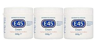 E45 Dermatological Cream Treatment for Dry Skin Conditions (350g) Pack of 3