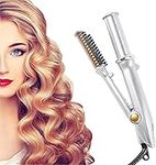 Professional Hair Straightening Iron Curling Iron Straightener&Curler Styler 2 in 1 Multi Hair Styling Tool Flat Iron with Brush