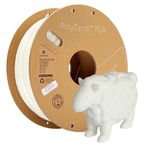 Polymaker Matte PLA Filament 1.75mm Cotton White, 1kg Carton Spool PLA Filament 1.75 - PolyTerra PLA 3D Printer Filament, Print with Most 3D Printers Using 3D Filament